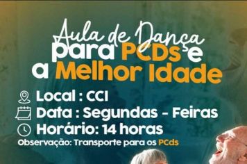 AULAS DE DANÇA PARA OS PCDs e a MELHOR IDADE